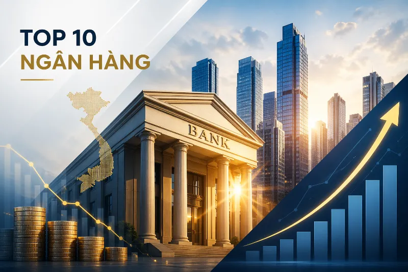 10 ngân hàng lớn nhất Việt Nam năm 2026 theo tổng tài sản