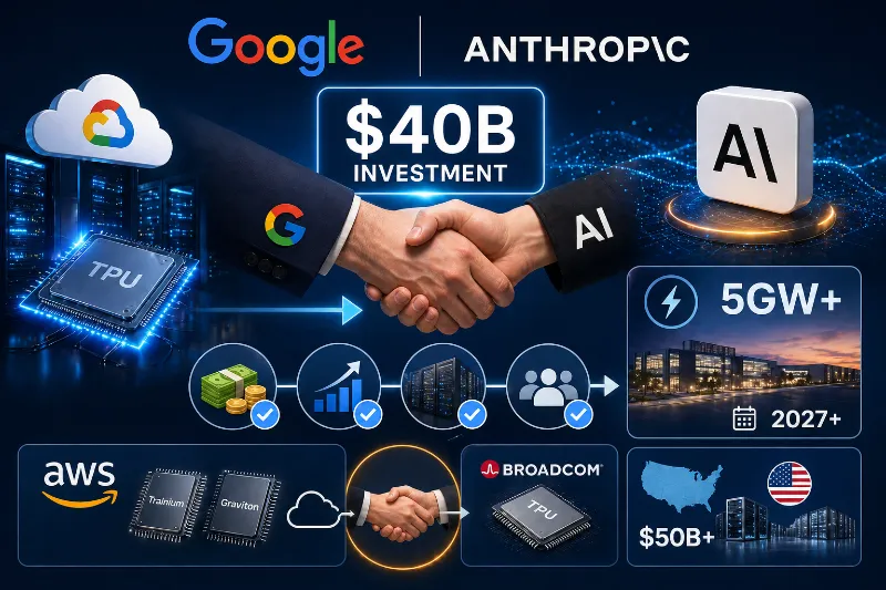 Google rót thêm 40 tỷ USD vào Anthropic, tăng tốc cuộc đua AI