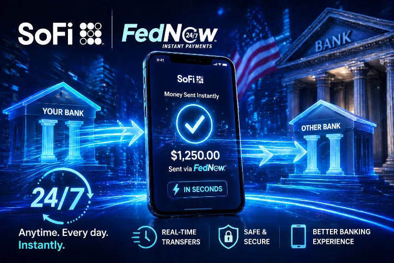 SoFi tích hợp FedNow cho chuyển khoản ngân hàng tức thì