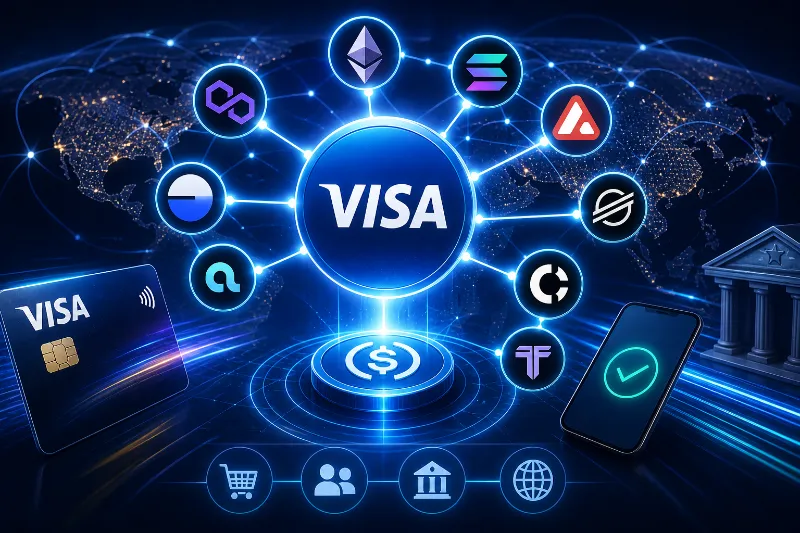 Visa bổ sung Base, Polygon, Canton, Arc và Tempo vào chương trình thanh toán stablecoin
